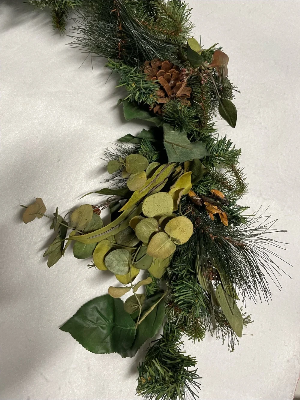 Green Pine and Eucalyptus Holiday Garland - Decorative Home Accent 54”